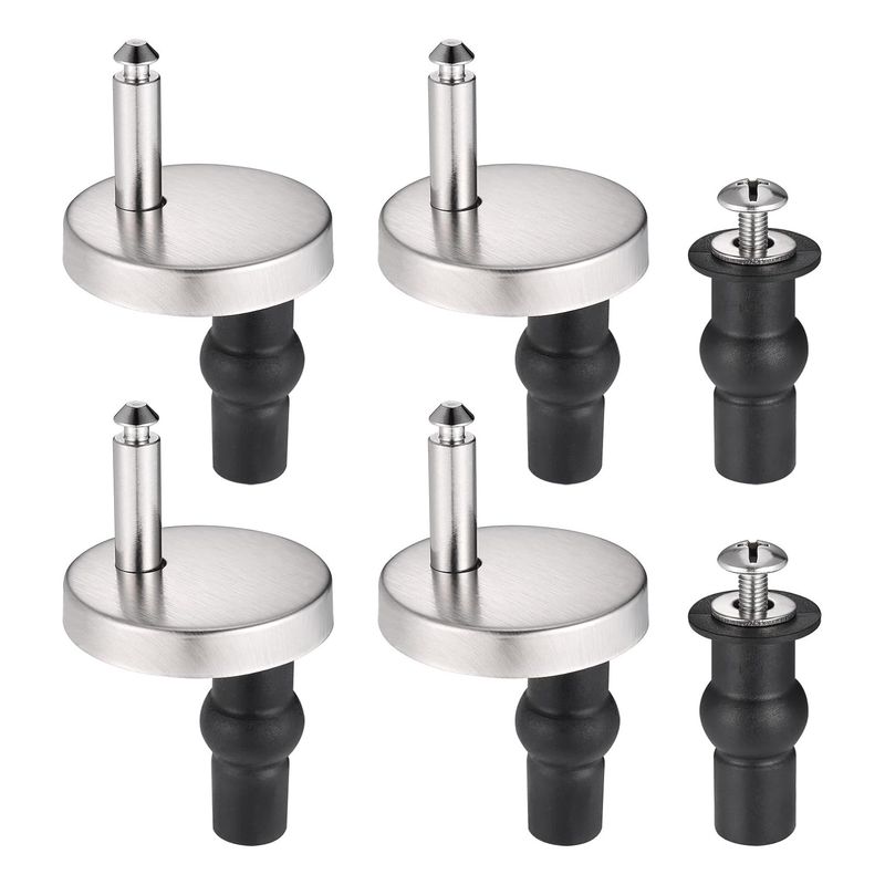 ATURE - Juego De 4 Tornillos Para Asiento Del Inodoro WC Universal
