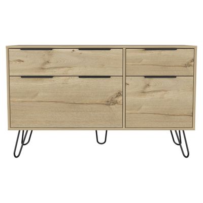 Imagen 2 del producto Comoda 4 Cajones - Café Claro 74x120x35 cm