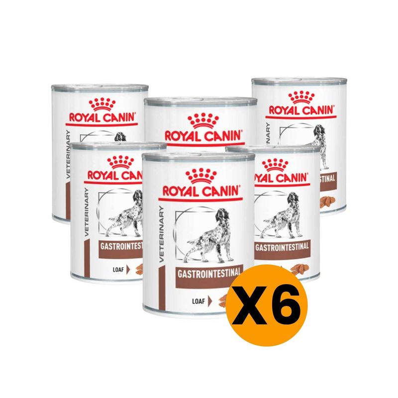 ROYAL CANIN - ALIMENTO ROYAL GASTROINTESTINAL CANINE Lata 385Gr PACK X6