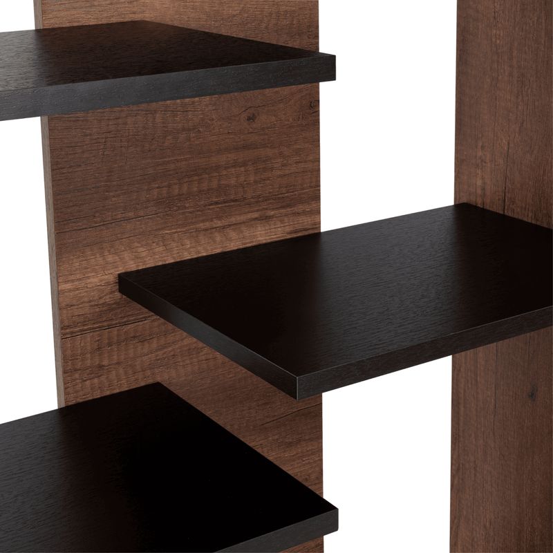 FMFURNITURE - Biblioteca Fm-003C - Cafe Oscuro Y Negro