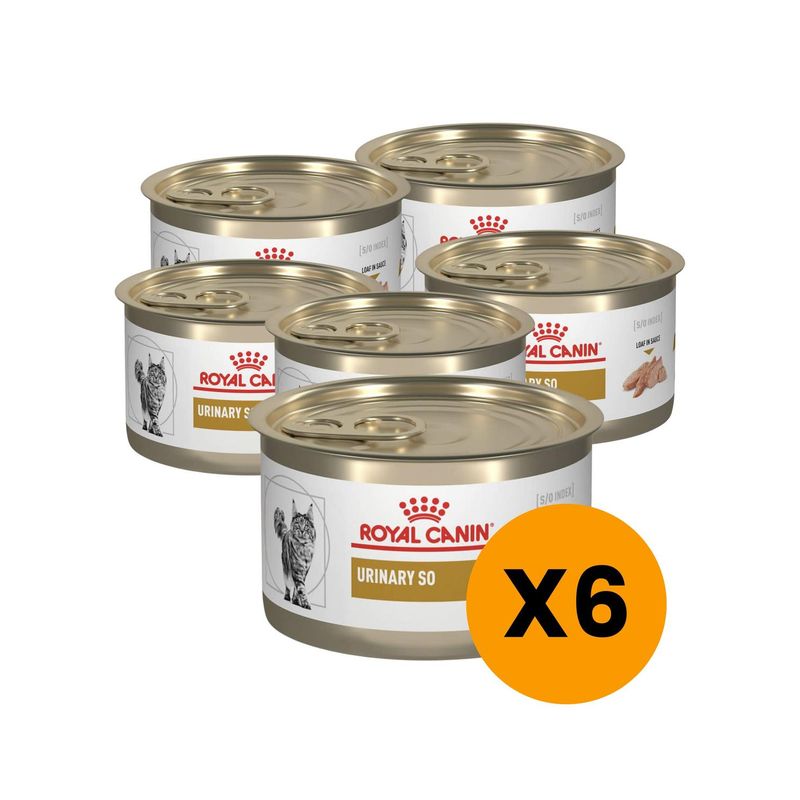 ROYAL CANIN - Alimento Royal Canin Urinary S/o Gatos lata 145gr - Pack X6