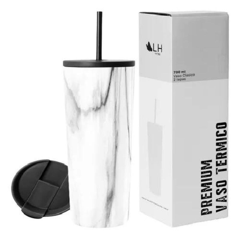 GENERICO - Vaso térmico mug LH 700 lt acero inoxidable marmoleado