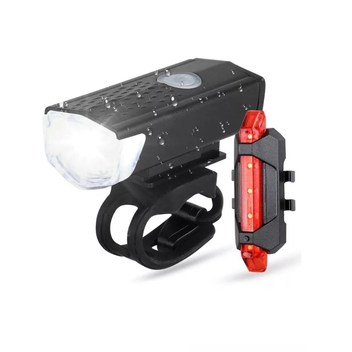 GENERICO - Pack Luz Bicicleta Delantera Y Trasera Recargable Por Usb