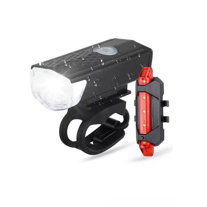 GENERICO - Pack Luz Bicicleta Delantera Y Trasera Recargable Por Usb