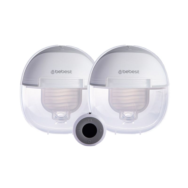 BEBESIT - Extractor Leche Materna Doble + Control Remoto + 10 Bolsas