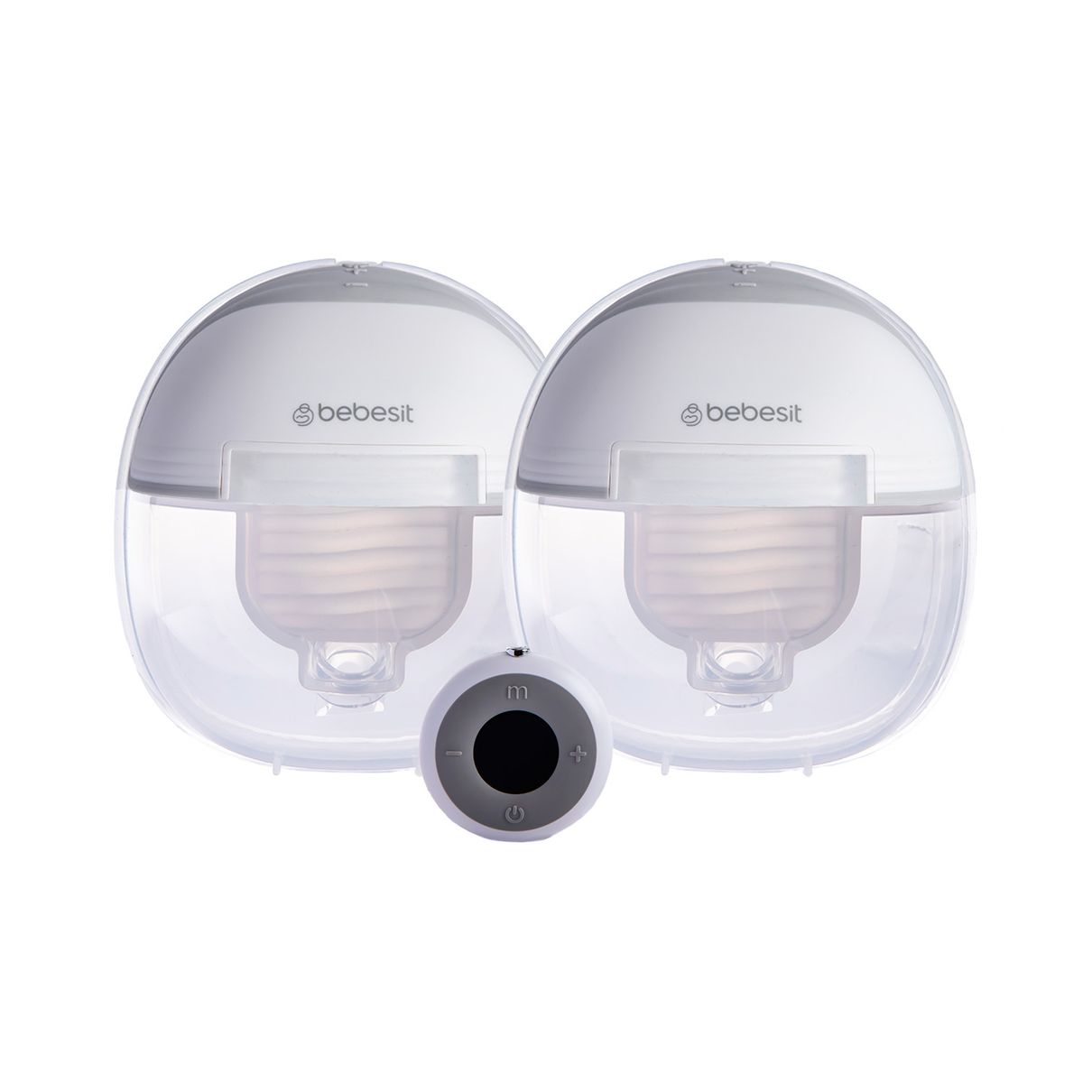 BEBESIT - Extractor Leche Materna Doble + Control Remoto + 10 Bolsas