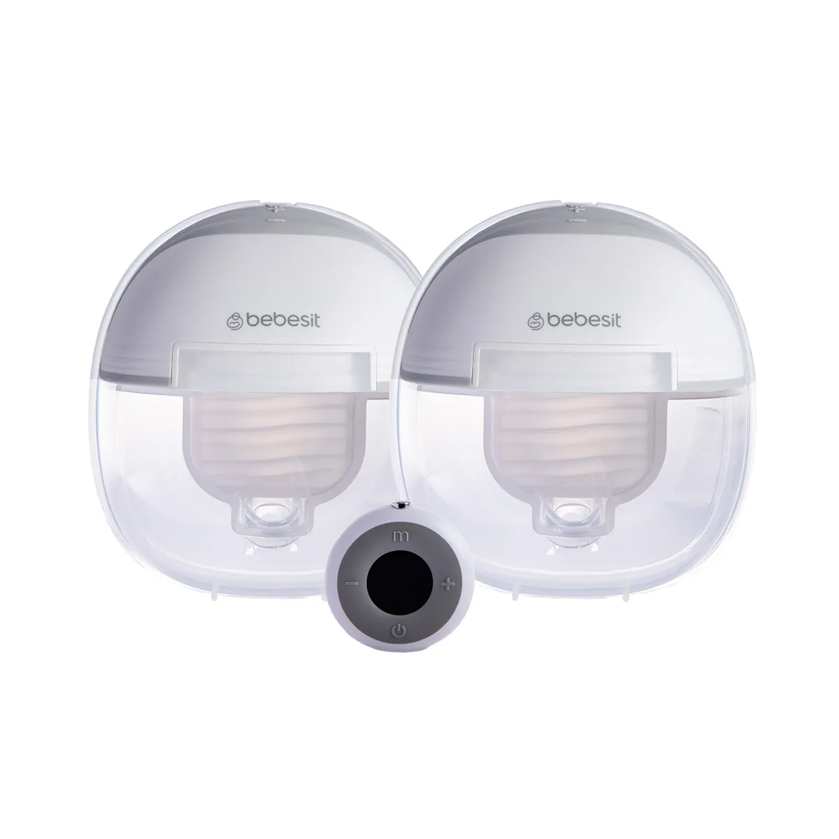 BEBESIT - Extractor Leche Materna Doble + Control Remoto + 10 Bolsas
