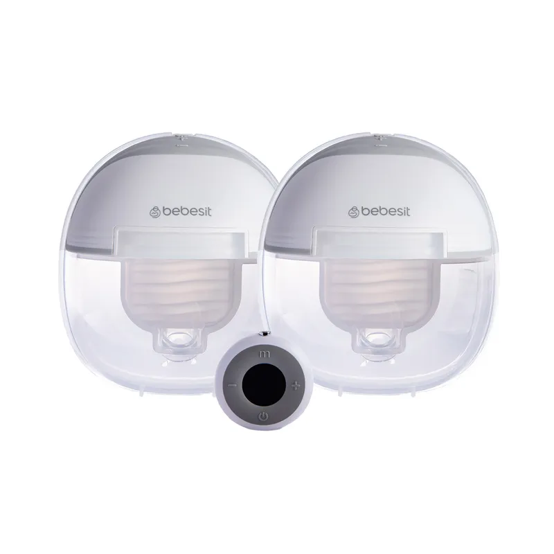BEBESIT - Extractor Leche Materna Doble + Control Remoto + 10 Bolsas