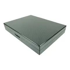 GENERICO - CAJA HUMIDOR DE PUROS MADERA CAOBA - CARBON