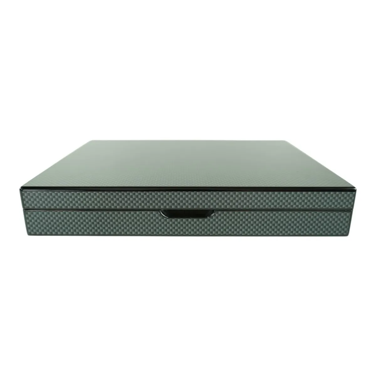 GENERICO - CAJA HUMIDOR DE PUROS MADERA CAOBA - CARBON