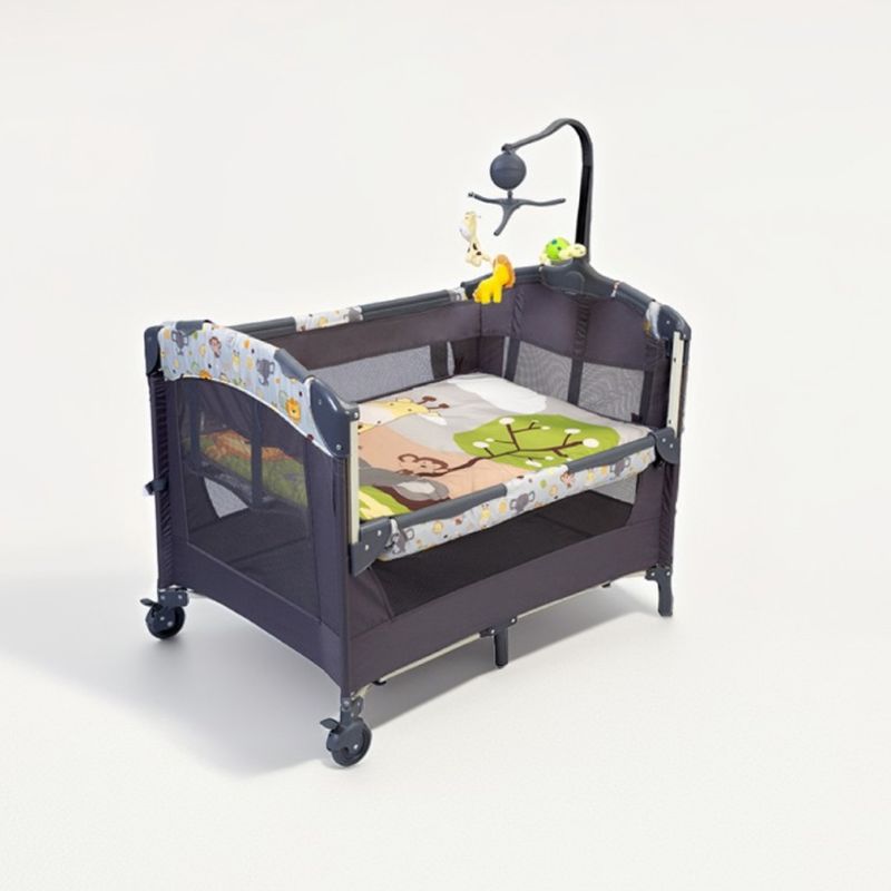 GOLDEN BABY'S - Cuna Corral de Viaje Portatil con Accesorios Gris