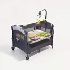GOLDEN BABY'S - Cuna Corral de Viaje Portatil con Accesorios Gris