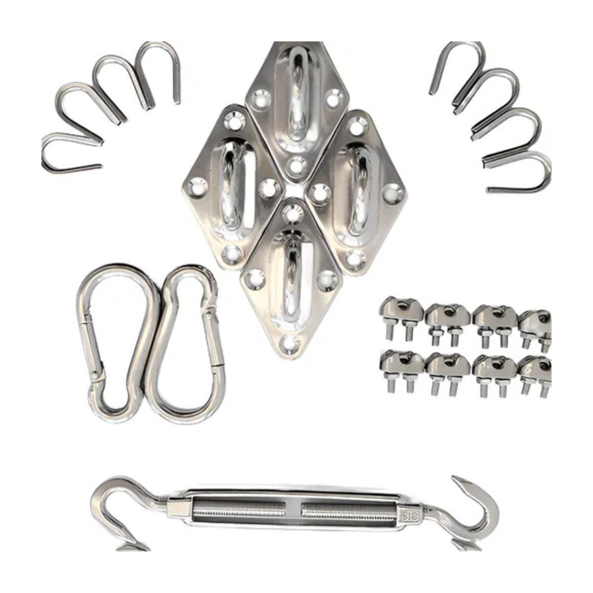 GENERICO - Kit De Anclaje Para Mallas Velas Marienberg Mimbral