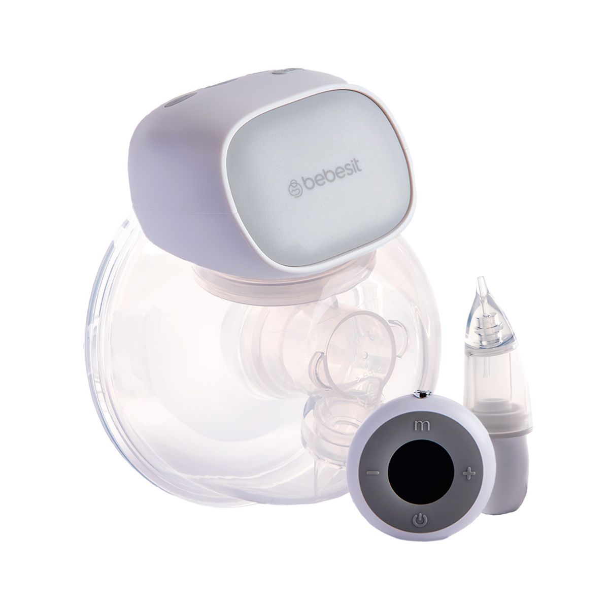 BEBESIT - Extractor Leche Control Remoto + Aspirador Nasal + 10 Bolsas