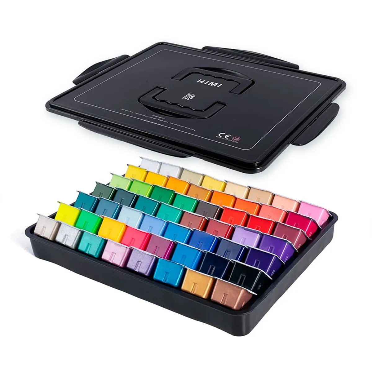MIYA - HIMI SET GOUACHE 56 COLORES / 30GR ESTUCHE NEGRO