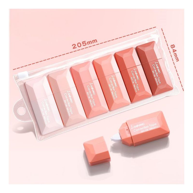 GENERICO - 6pcs Cinta Corrector De Gran Capacidad Para Estudiantes