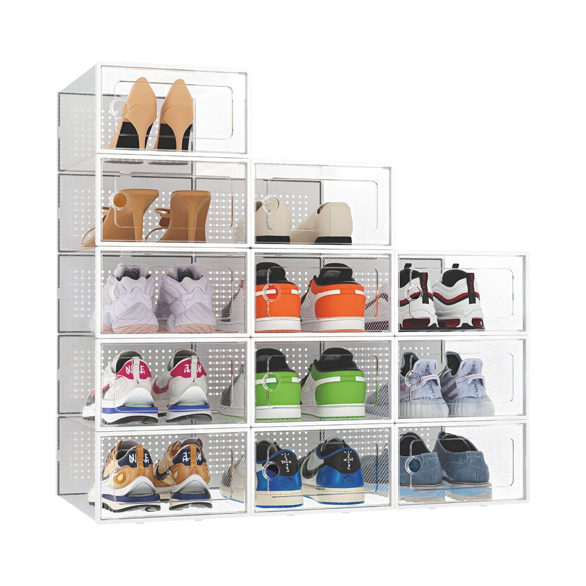 REBAJAS - Caja Organizadora De Zapatos Apilables Set 4 Unidades