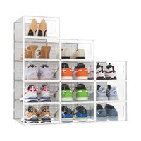 Caja Organizadora De Zapatos Apilables Set 4 Unidades