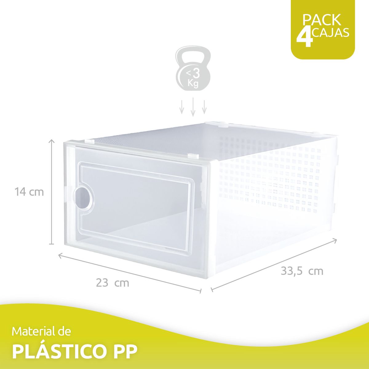 REBAJAS - Caja Organizadora De Zapatos Apilables Set 4 Unidades