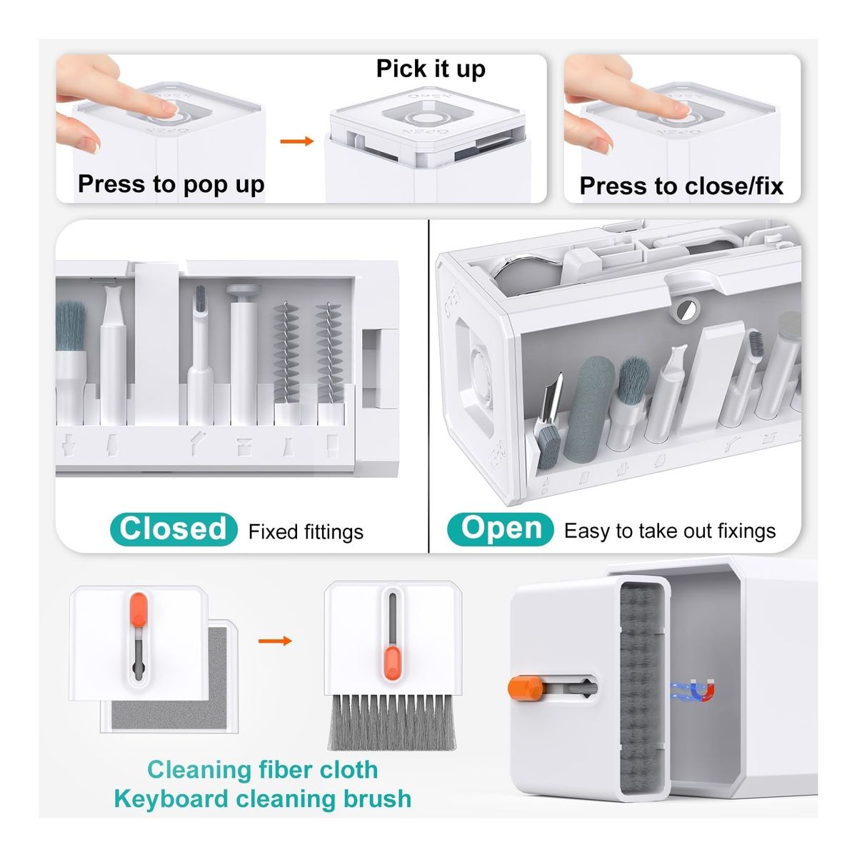 ATURE - Kit De Limpieza De Auriculares / Computadora 31 En 1