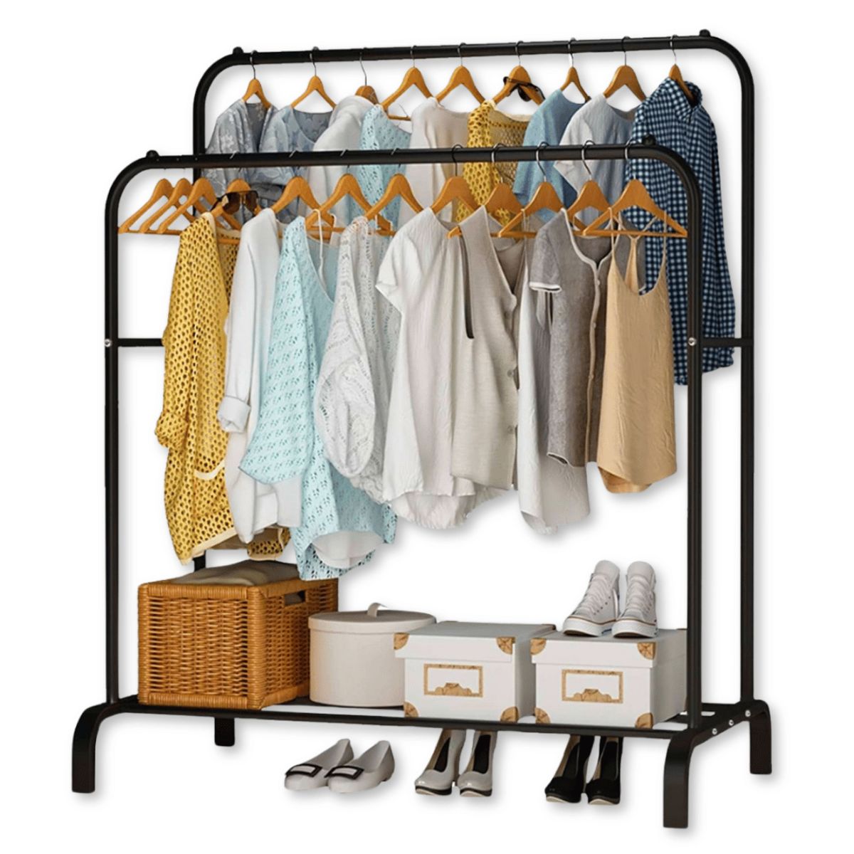 UTILISIMO - Perchero Organizador de Ropa Tendedero Acero Inoxidable Doble