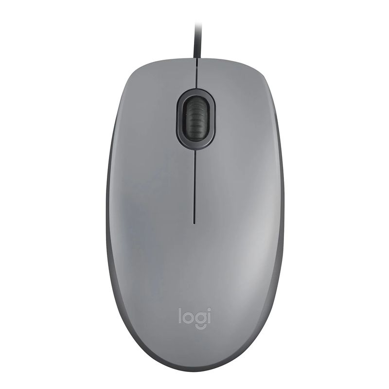 LOGITECH - Mouse Logitech M110 Silent con cable Gris