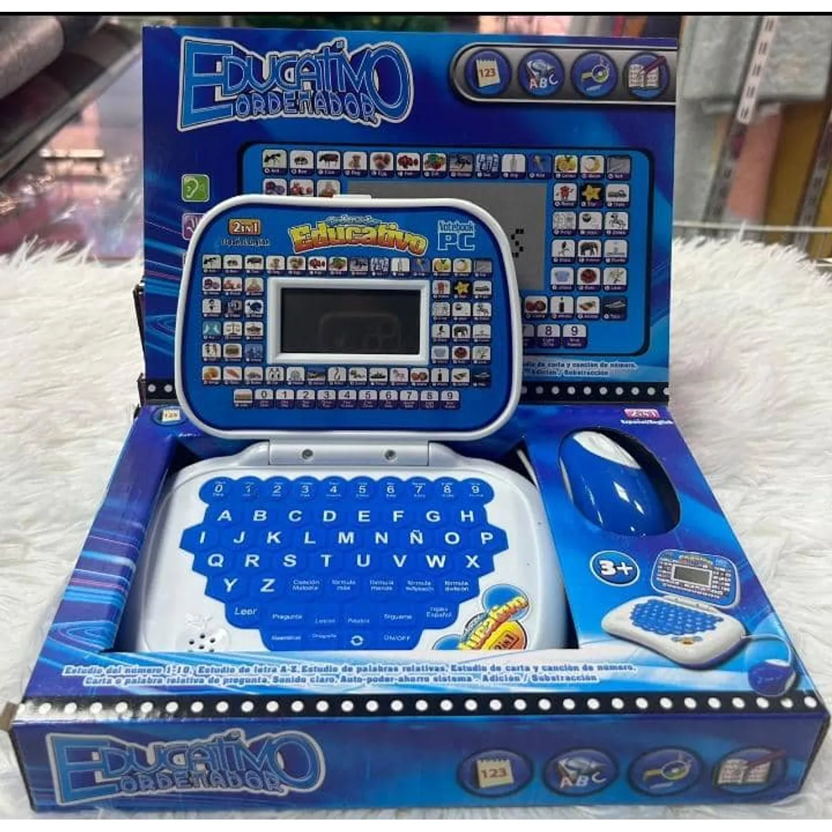 GENERICO - COMPUTADORA INTERACTIVA ESPAÑOL-INGLES AZUL DINO SAURIO WYM