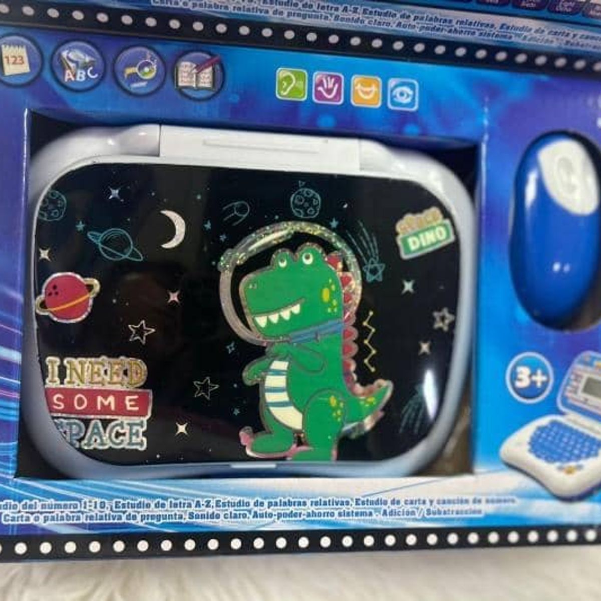 GENERICO - COMPUTADORA INTERACTIVA ESPAÑOL-INGLES AZUL DINO SAURIO WYM