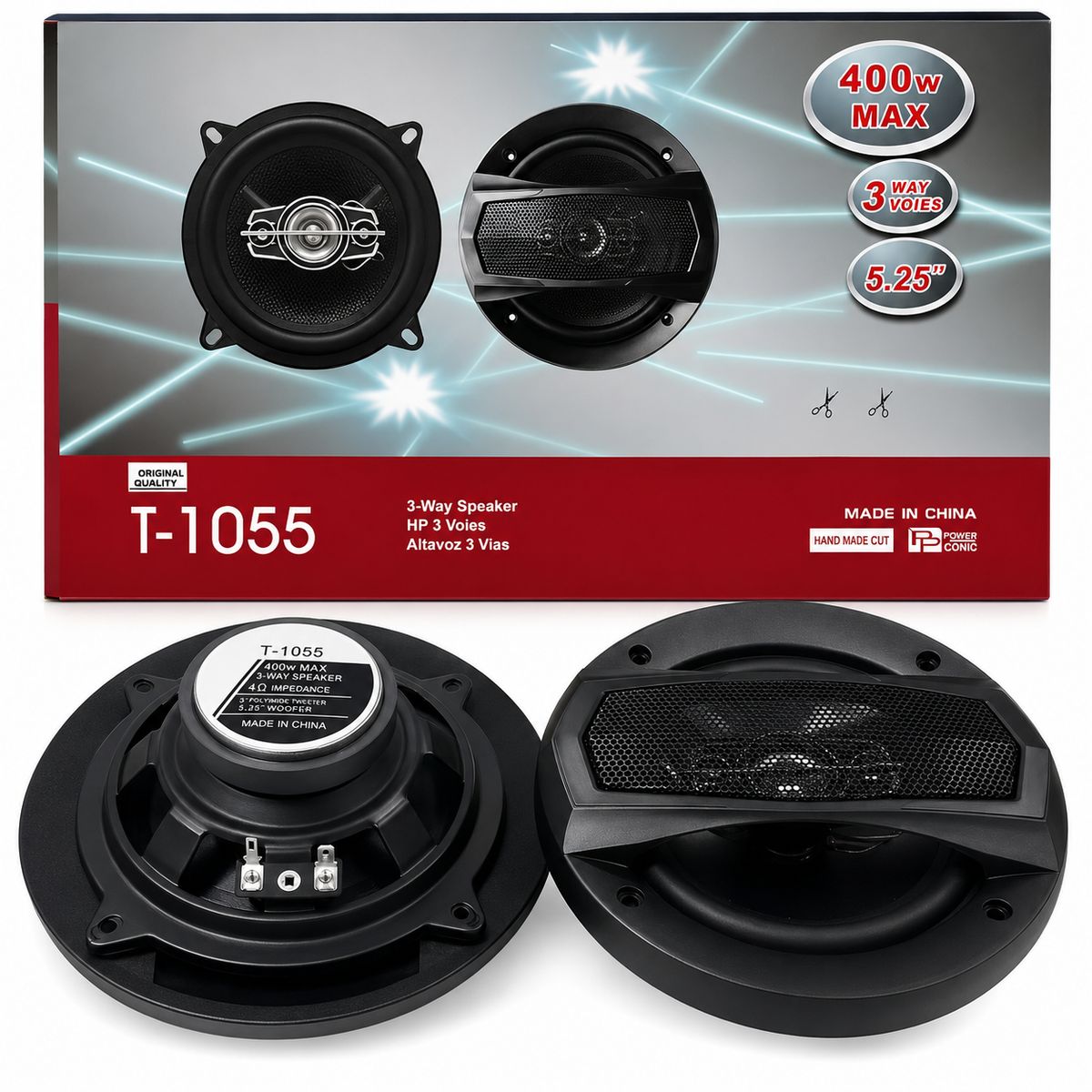GENERICO - x2 Parlantes de 6 pulgadas 15,24 cm para auto
