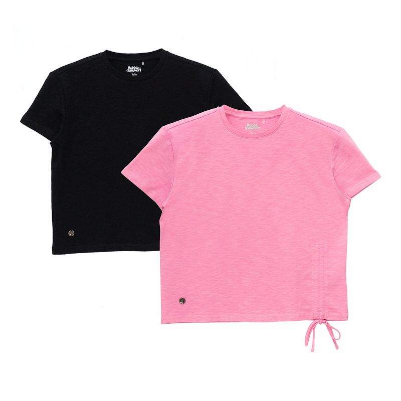 BUBBLE GUMMERS - Polera Manga Corta Niña Bubblegummers Tulipan Multicolor