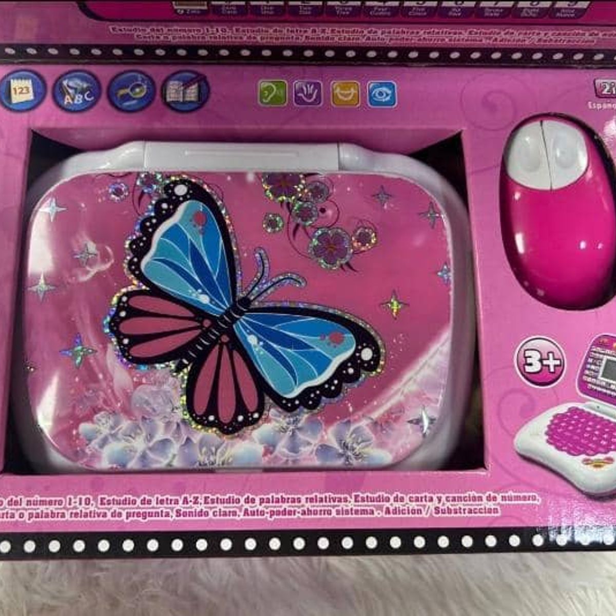 GENERICO - COMPUTADORA INTERACTIVA ESPAÑOL-INGLES ROSA MARIPOSA WYM