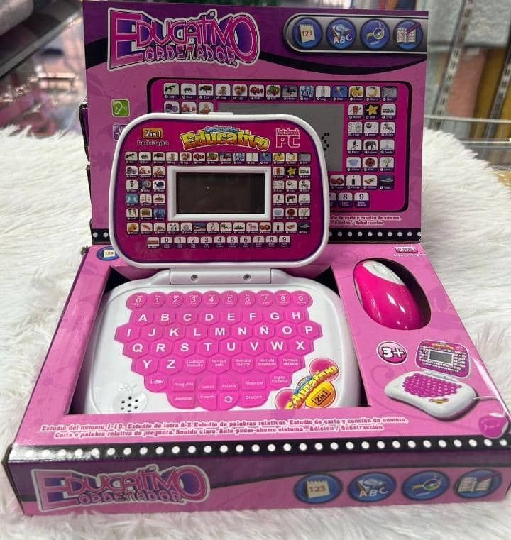 COMPUTADORA INTERACTIVA ESPAÑOL-INGLES ROSA MARIPOSA ARCOIRI