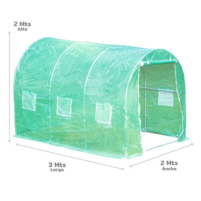 Imagen 2 del producto Invernadero Armable Túnel 6mt2 3x3x2mts