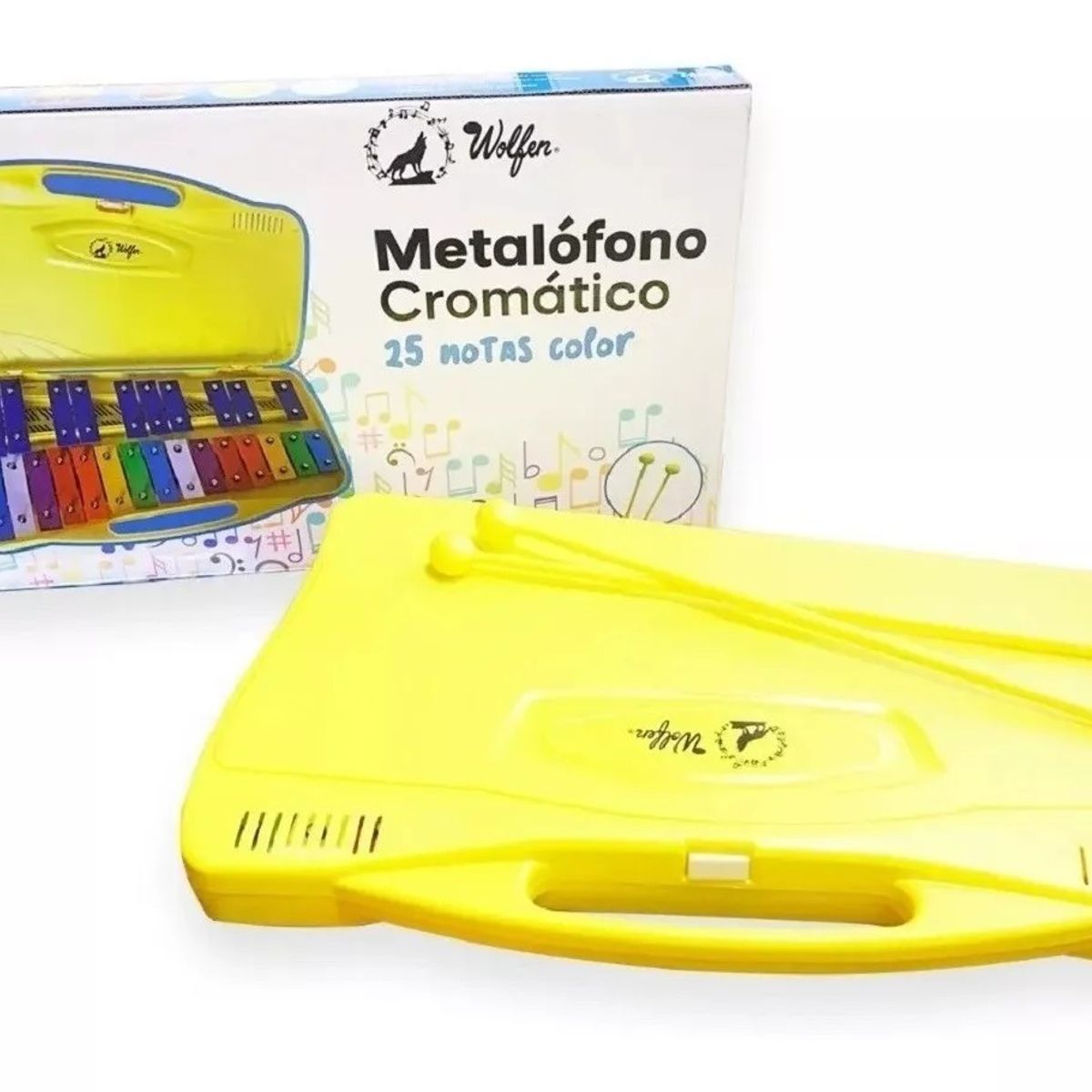 MUNDO MAGIA - Metalofono Cromatico 25 Notas Infantil Escolar Pre Escolar