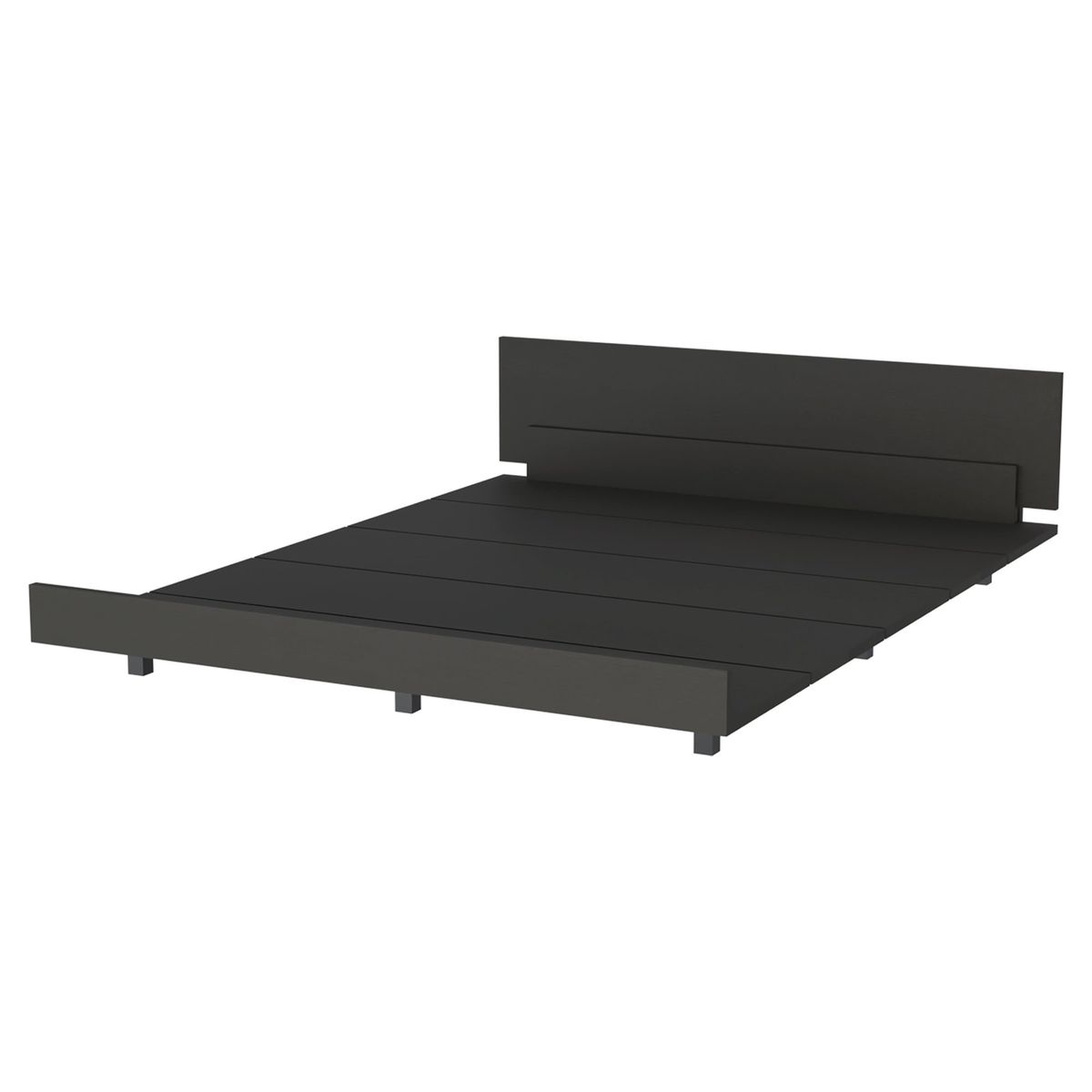 FMFURNITURE - Base De Cama 2 Plazas - Negro 51.5x160x212.5 cm
