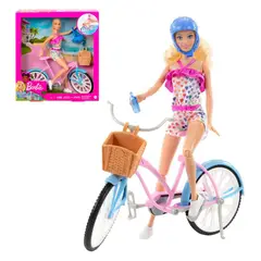 BARBIE - SET DE JUEGO BICICLETA CON MUÑECA