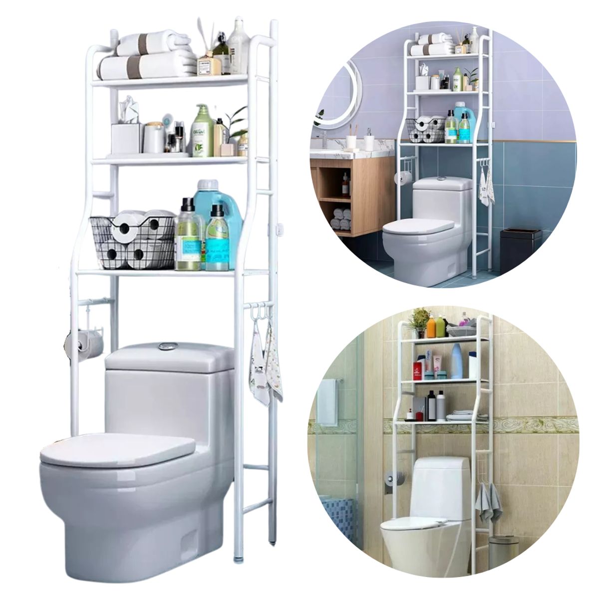 UTILISIMO - Organizador Estante Baño Armable Fácil 3 Niveles