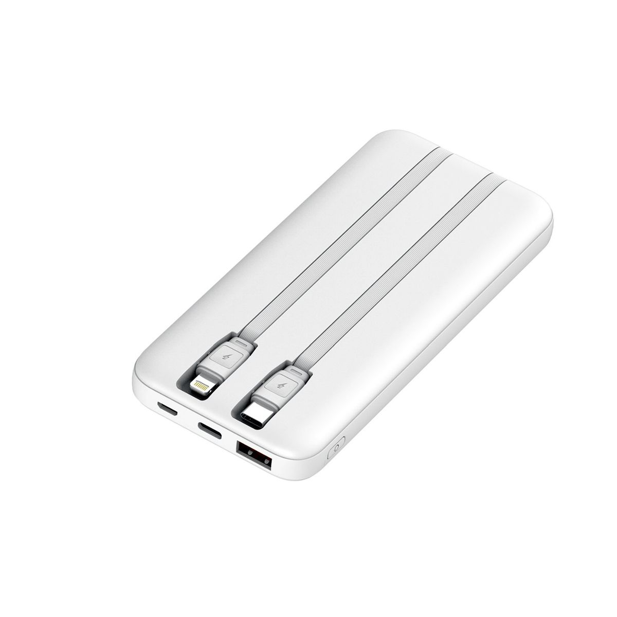 TECNOLAB - Power Bank 10000mAh 22.5W + 2 Cables Incluidos Blanco - SC
