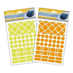 ADETEC - 66 Etiquetas Reflectantes Autoadhesivas 2 Hojas