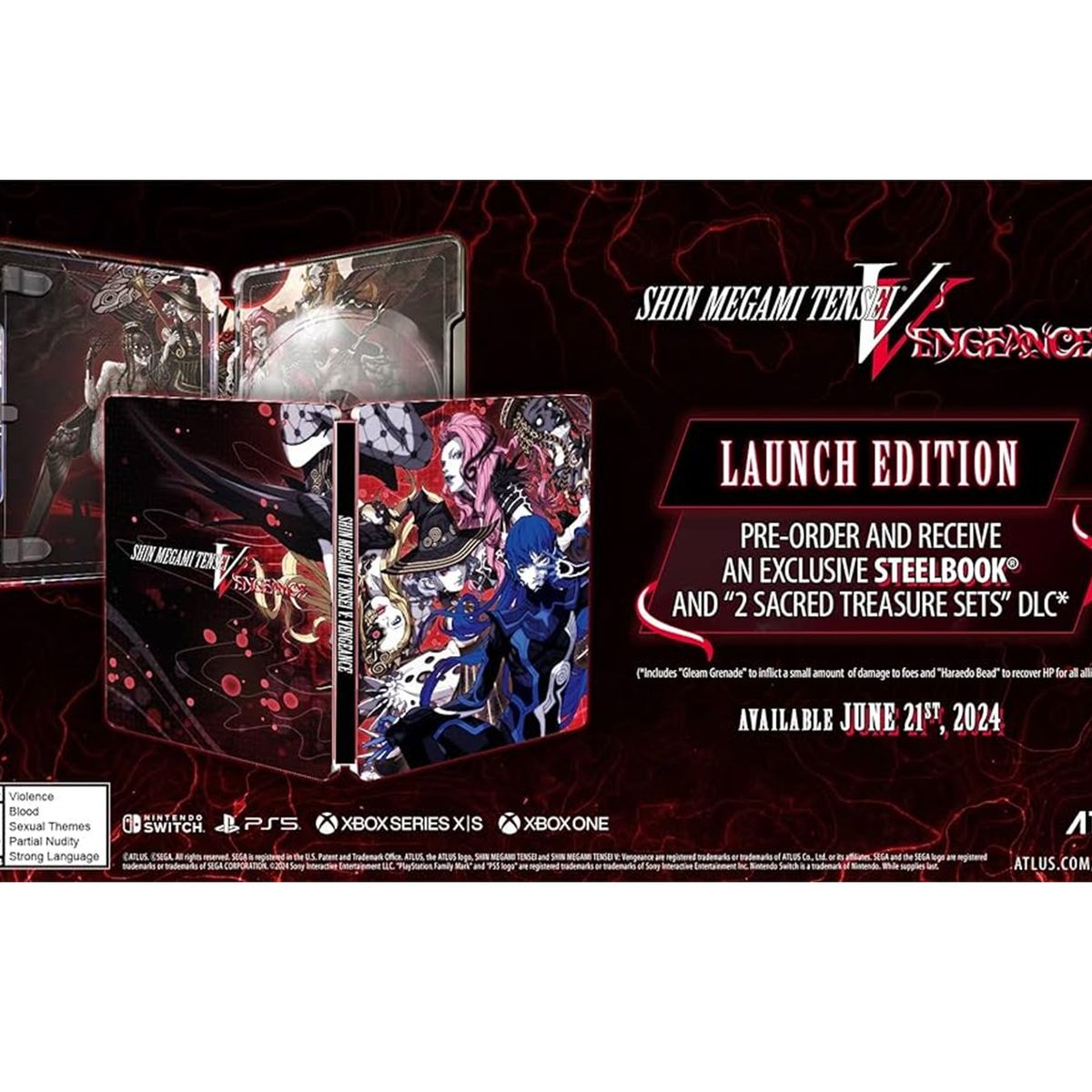 ATLUS - Shin Megami Tensei V Vengeance Steel Book- Nintendo Switch