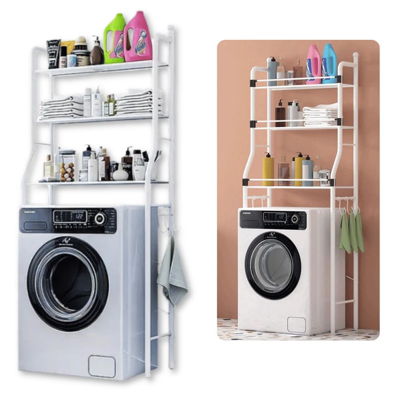 UTILISIMO - Organizador Estante De Lavadora Metalico Rack 3 Niveles