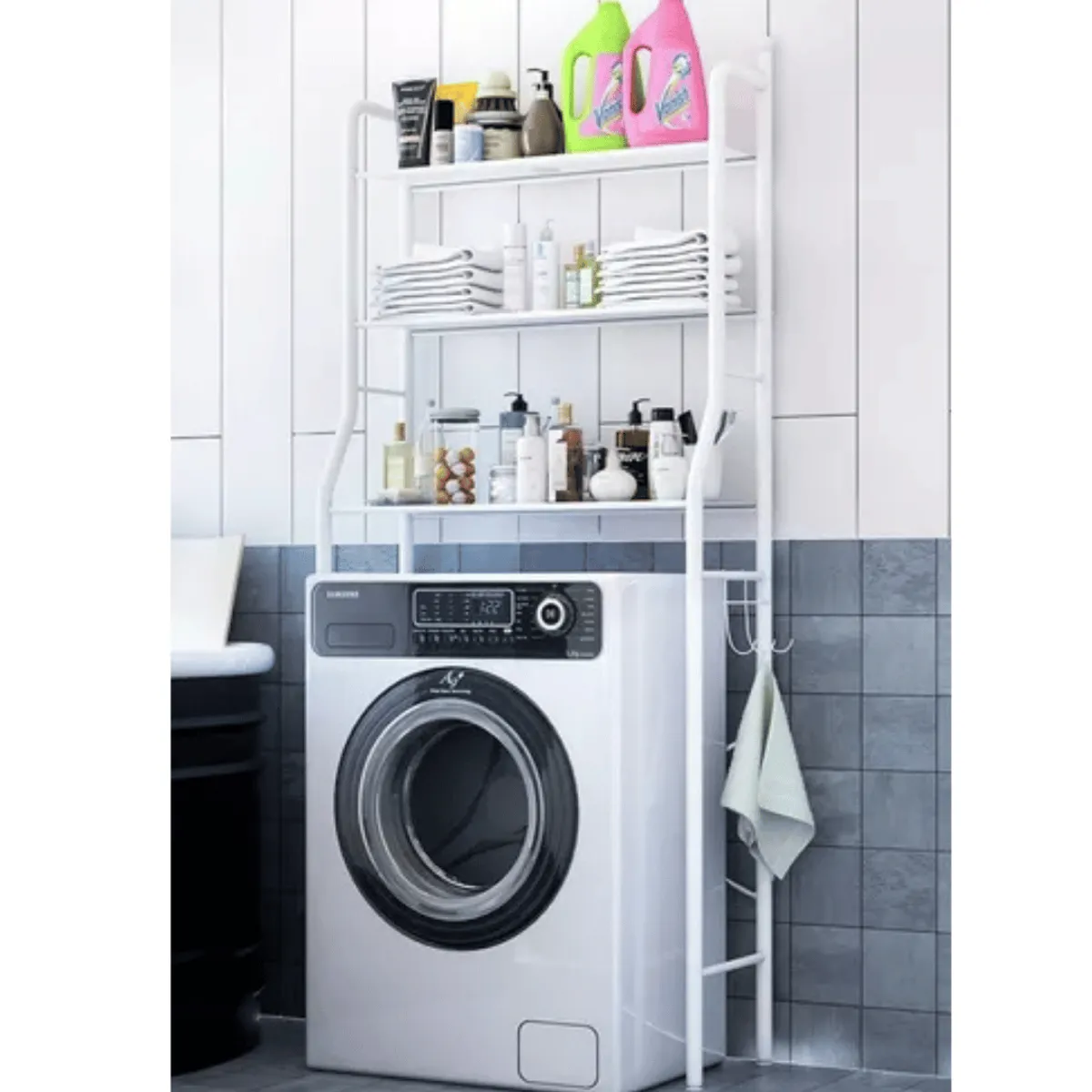 UTILISIMO - Organizador Estante De Lavadora Metalico Rack 3 Niveles