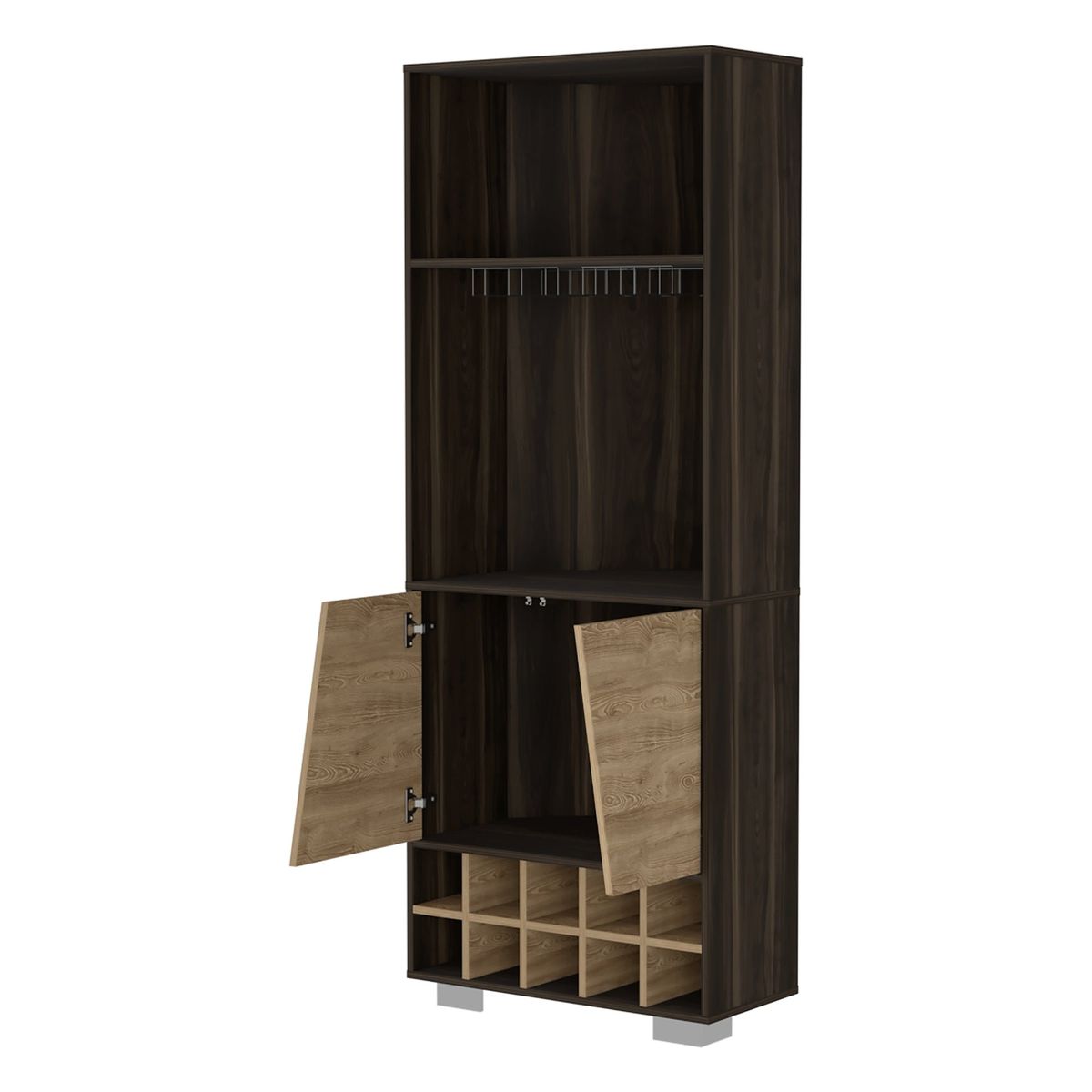 FMFURNITURE - Bar Esquinero Fm-006C - Cafe Oscuro