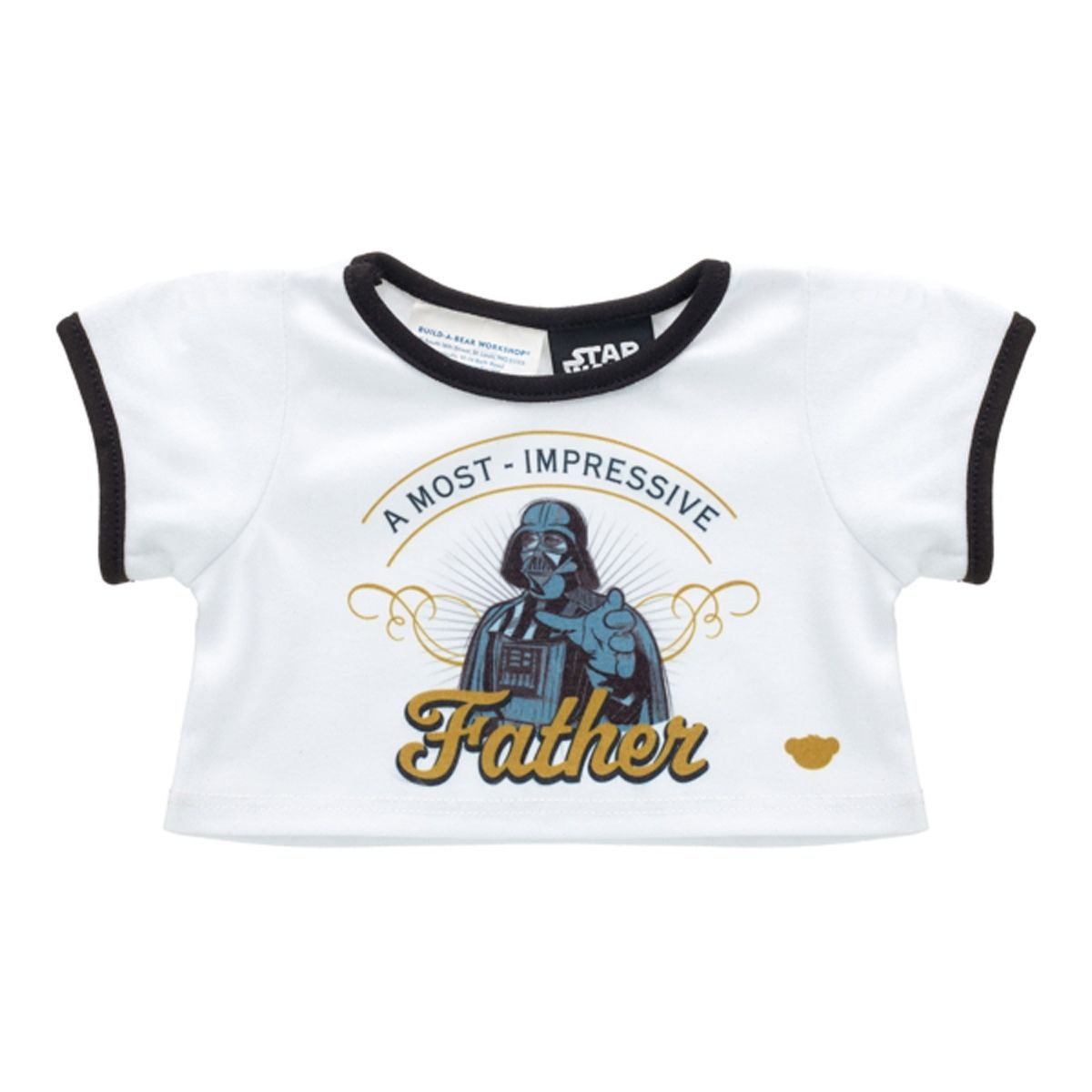 BUILD A BEAR - Polera blanca Build a Bear Darth Vader Star Wars