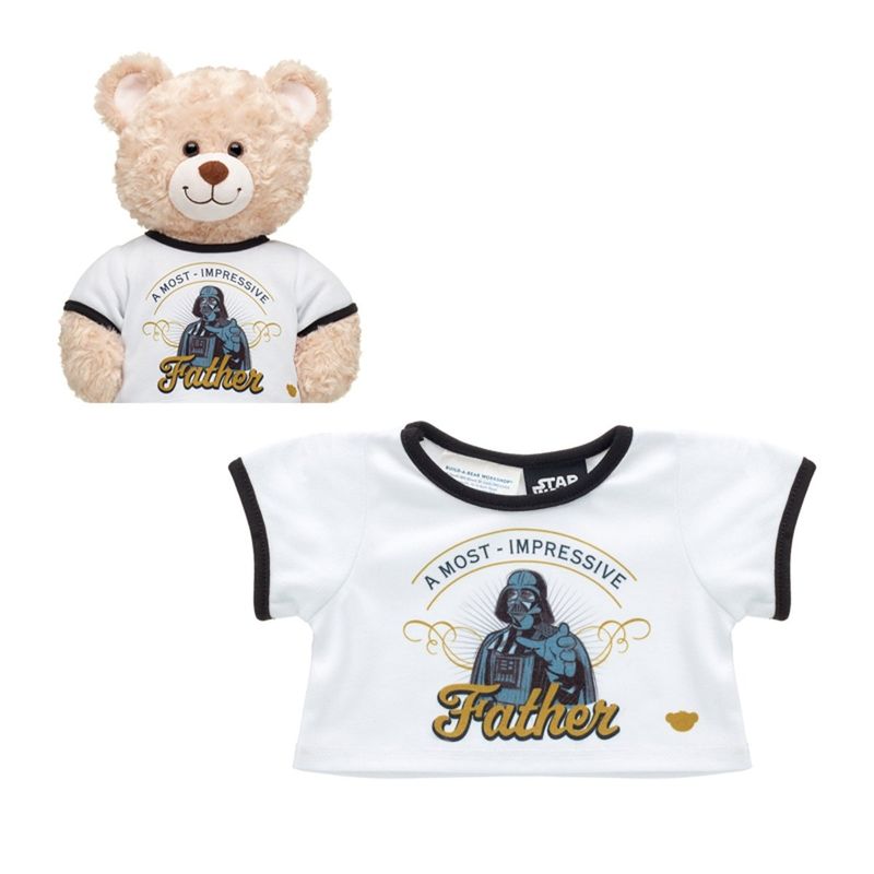 BUILD A BEAR - POLERA BLANCA PADRE DARTH VADER STAR WARS BUILD-A-BEAR