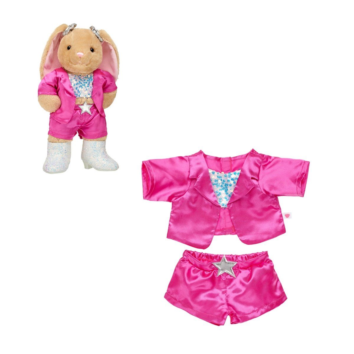 BUILD A BEAR - SET PANTALON TOP ROSADO HONEY GIRLS BUILD-A-BEAR