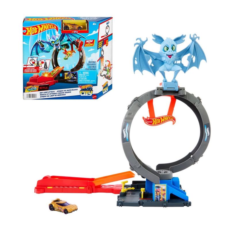 HOT WHEELS - HOT WHEELS CITY PISTA DE JUGUETE ATAQUE DE MURCIÉLAGO
