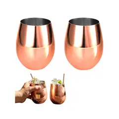 GENERICO - 2 Vasos Lisos Mugs Copas Coctel 500ml