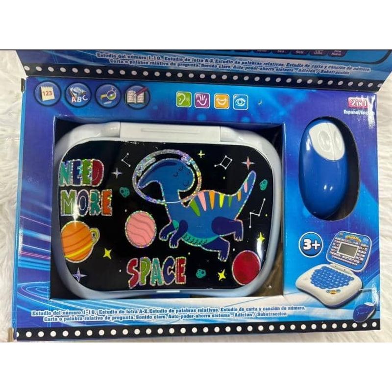 GENERICO - COMPUTADORA INTERACTIVA ESPAÑOL-INGLES  AZUL DINO SPACE WYM
