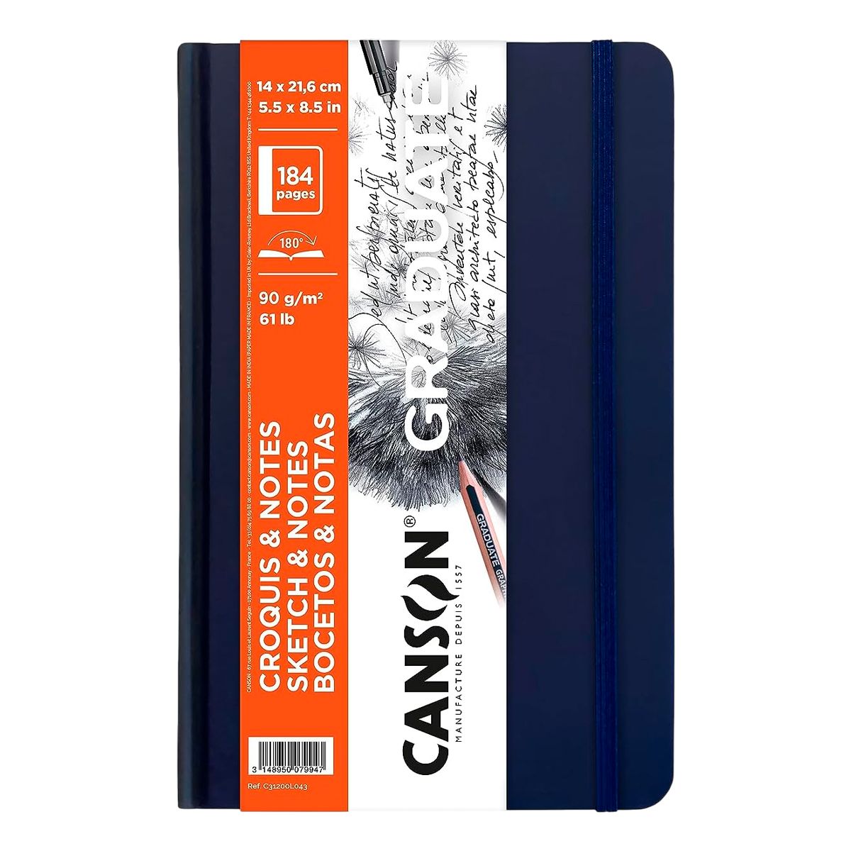 CANSON - Artbook Graduate Sketch and Notes 90Grs - Azul